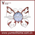 Ornamental butterfly metal wall clock for sale